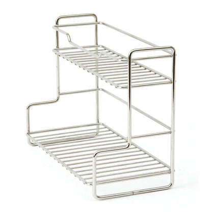 Mini Stainless Steel Kitchen Spice Storage Rack Bathroom And Toilet Organizer Rack-Silver - Mekamart Australia