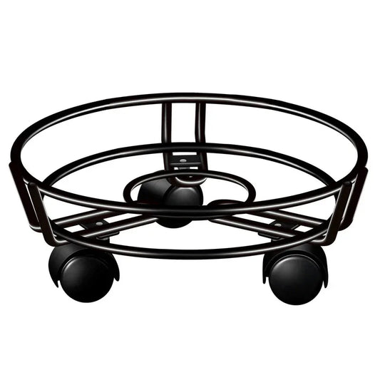 Movable Iron Potted Plant Stand for Home Garden Decoration-Black - Mekamart Australia