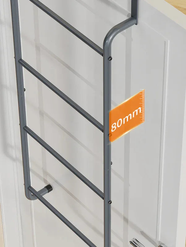 Over The Door Towel Rack Metal Behind Door Hanger for Bathroom Bedroom-Grey - Mekamart Australia