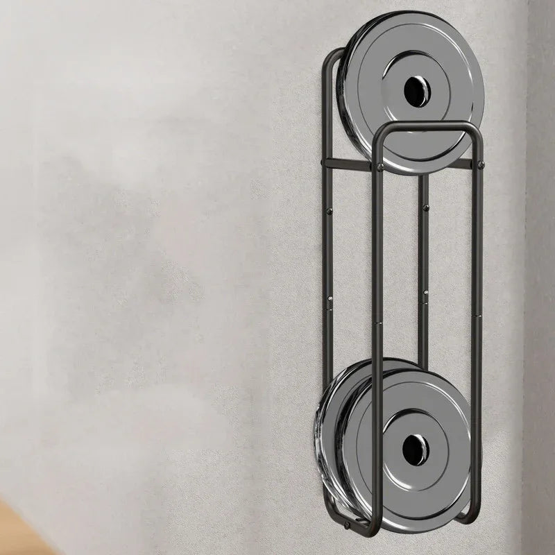 Double-Pole Towel Rack, Wall-Mounted Storage Rack for Bathroom,Black - Mekamart Australia