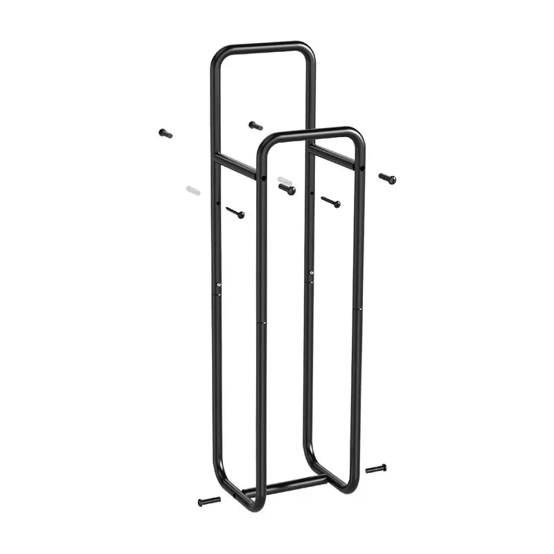 Double-Pole Towel Rack, Wall-Mounted Storage Rack for Bathroom,Black - Mekamart Australia