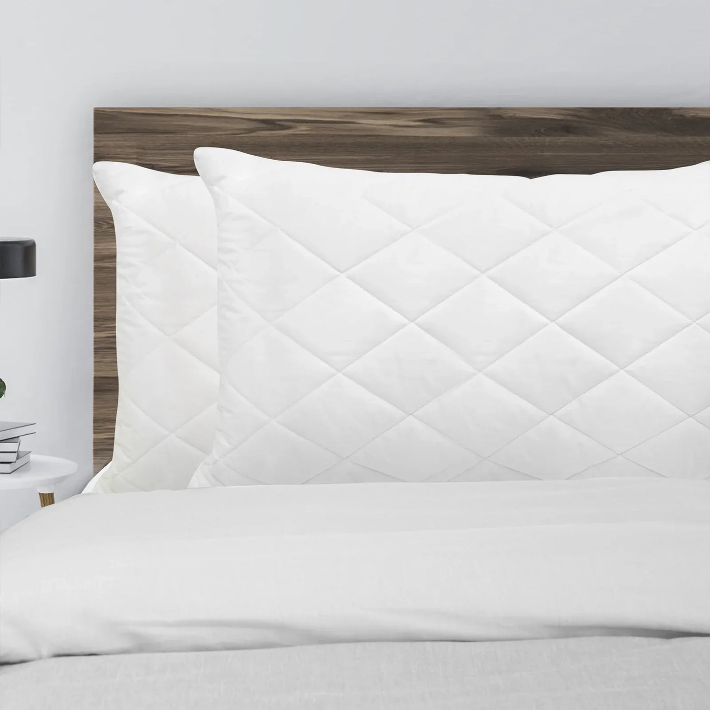 Royal Comfort Luxury Bamboo Blend Quilted Pillow Twin Pack Extra Fill Support - Mekamart Australia