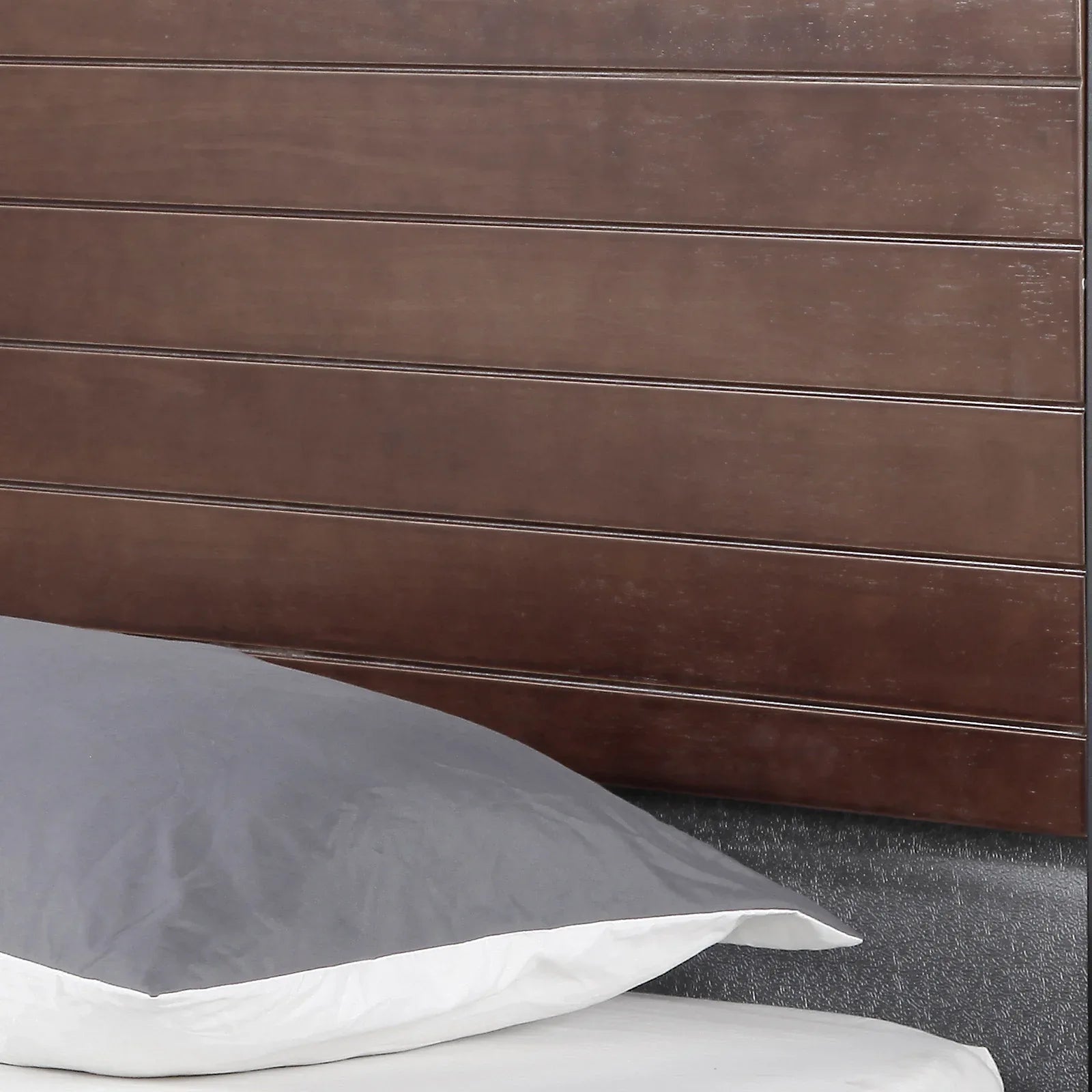 Milano Decor Azure Bed Frame With Headboard Black Wood Steel Platform Bed - Single - Black - Mekamart Australia