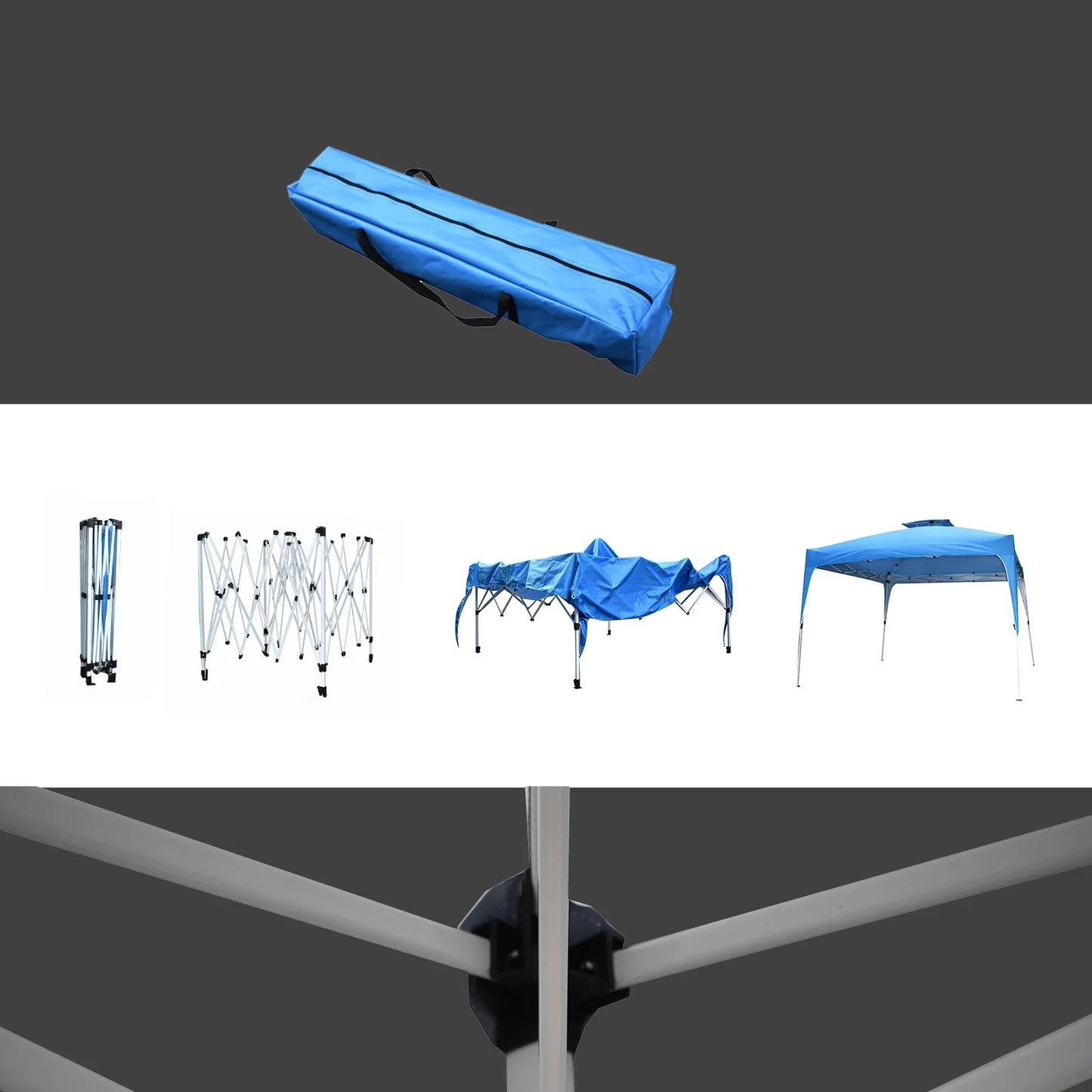 Arcadia Furniture 3M x 3M Outdoor Folding Tent - Navy - Mekamart Australia