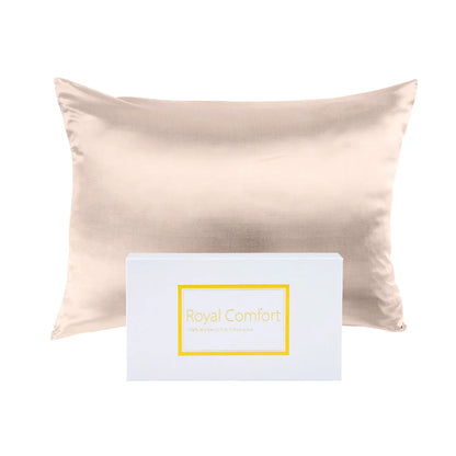 Royal Comfort Pure Silk Pillow Case 100% Mulberry Silk Hypoallergenic Pillowcase - Champagne Pink - Mekamart Australia
