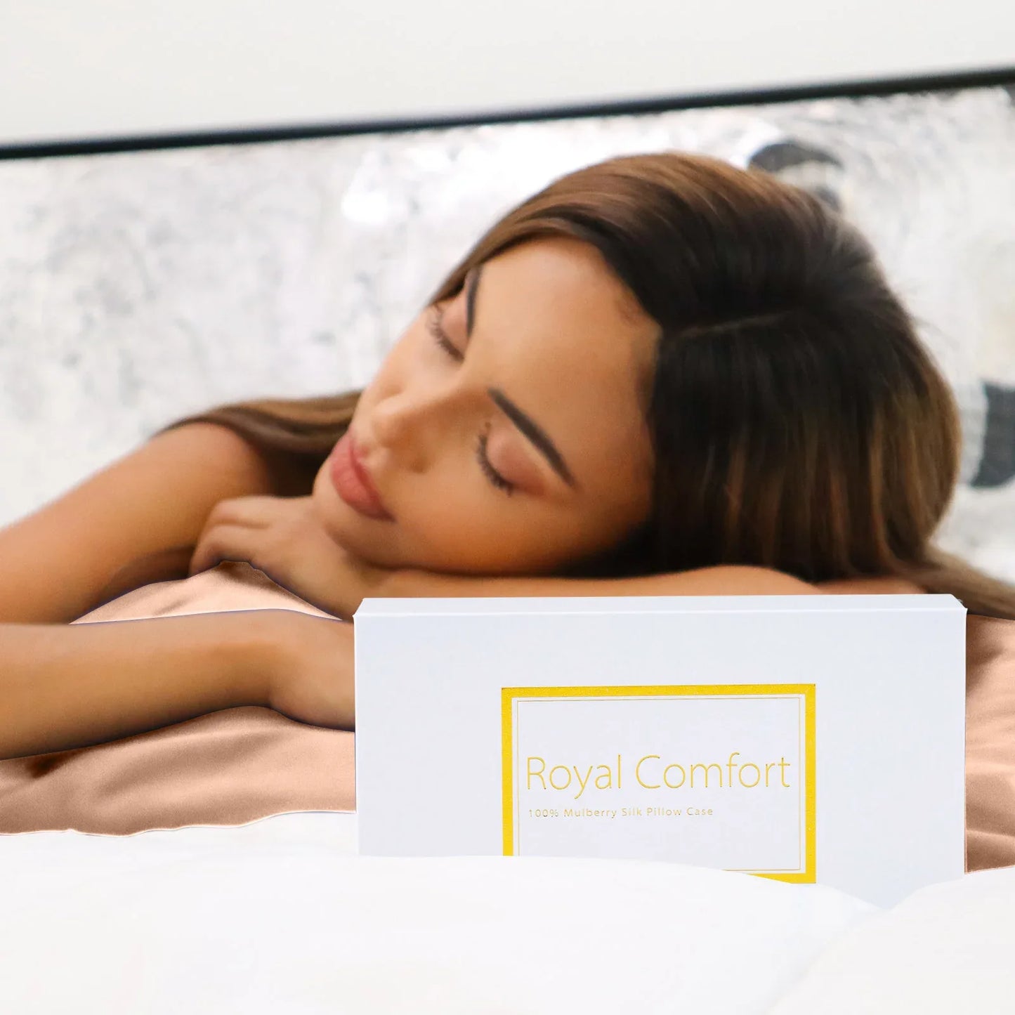 Royal Comfort Pure Silk Pillow Case 100% Mulberry Silk Hypoallergenic Pillowcase - Champagne Pink - Mekamart Australia