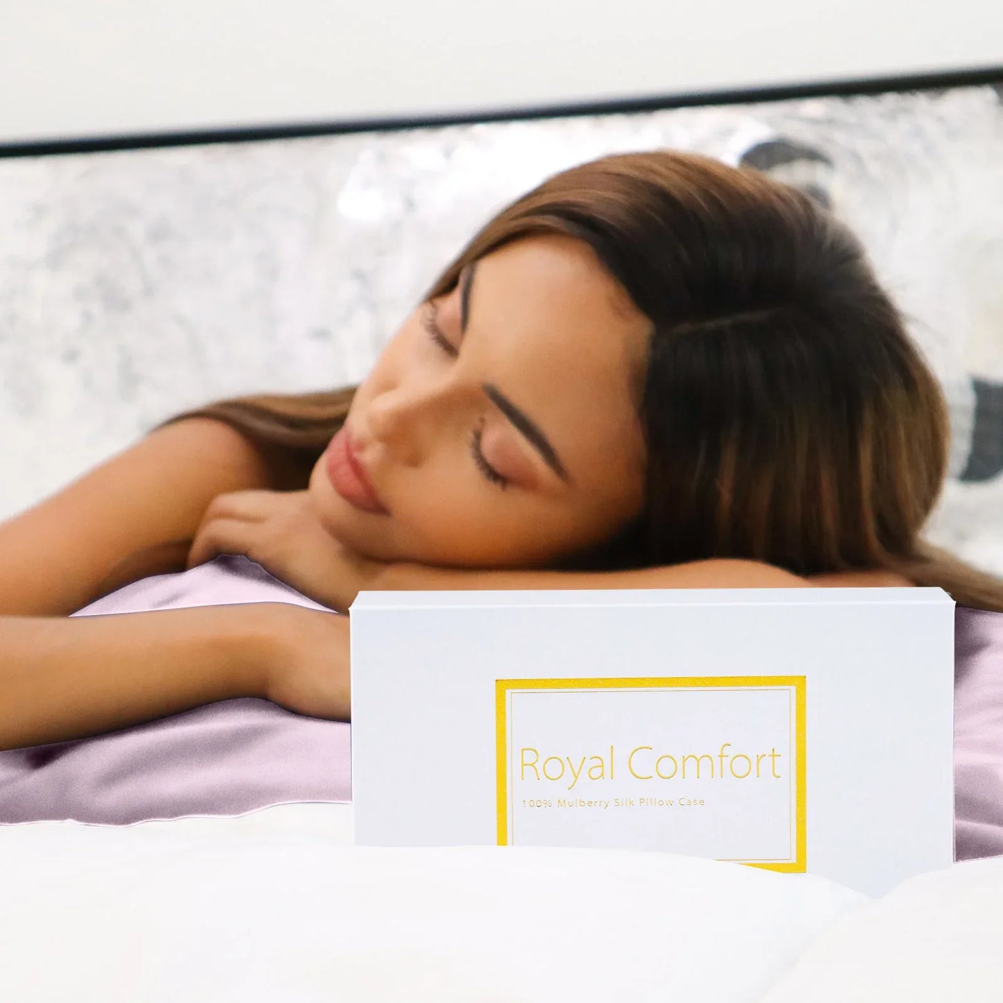 Royal Comfort Pure Silk Pillow Case 100% Mulberry Silk Hypoallergenic Pillowcase - Lilac - Mekamart Australia