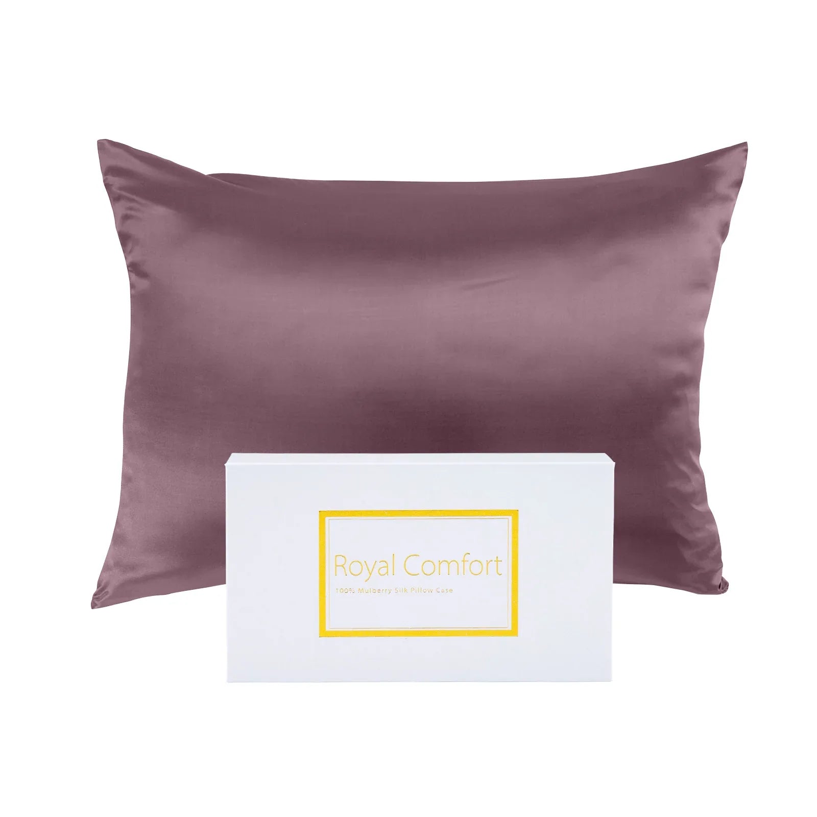Royal Comfort Pure Silk Pillow Case 100% Mulberry Silk Hypoallergenic Pillowcase - Malaga Wine - Mekamart Australia