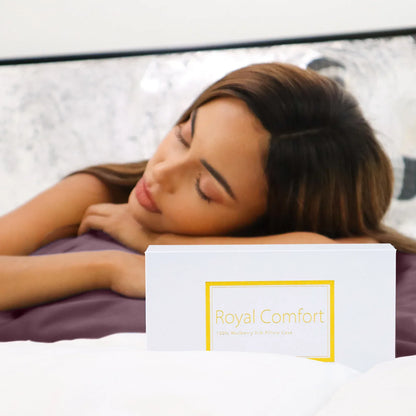 Royal Comfort Pure Silk Pillow Case 100% Mulberry Silk Hypoallergenic Pillowcase - Malaga Wine - Mekamart Australia