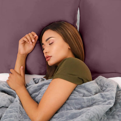 Royal Comfort Pure Silk Pillow Case 100% Mulberry Silk Hypoallergenic Pillowcase - Malaga Wine - Mekamart Australia