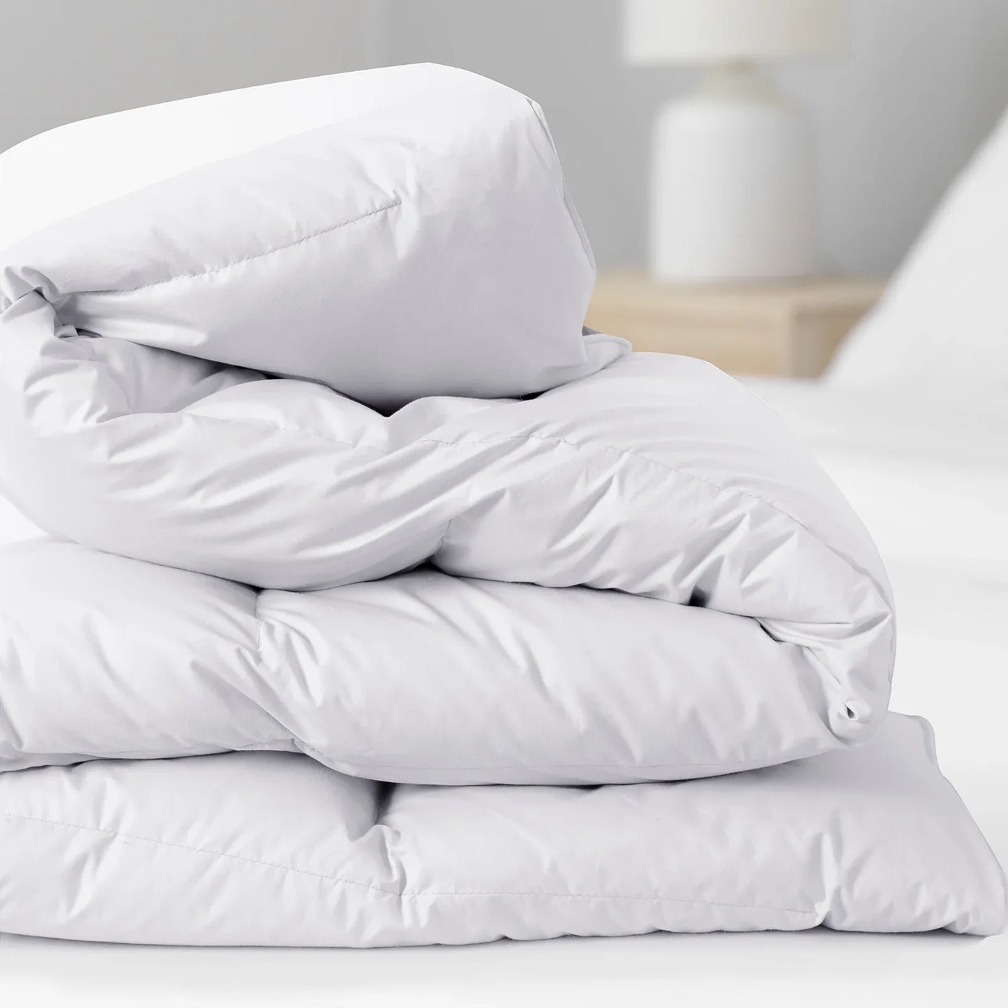 Royal Comfort 800GSM Silk Blend Quilt Duvet Ultra Warm Winter Weight - Single - White - Mekamart Australia