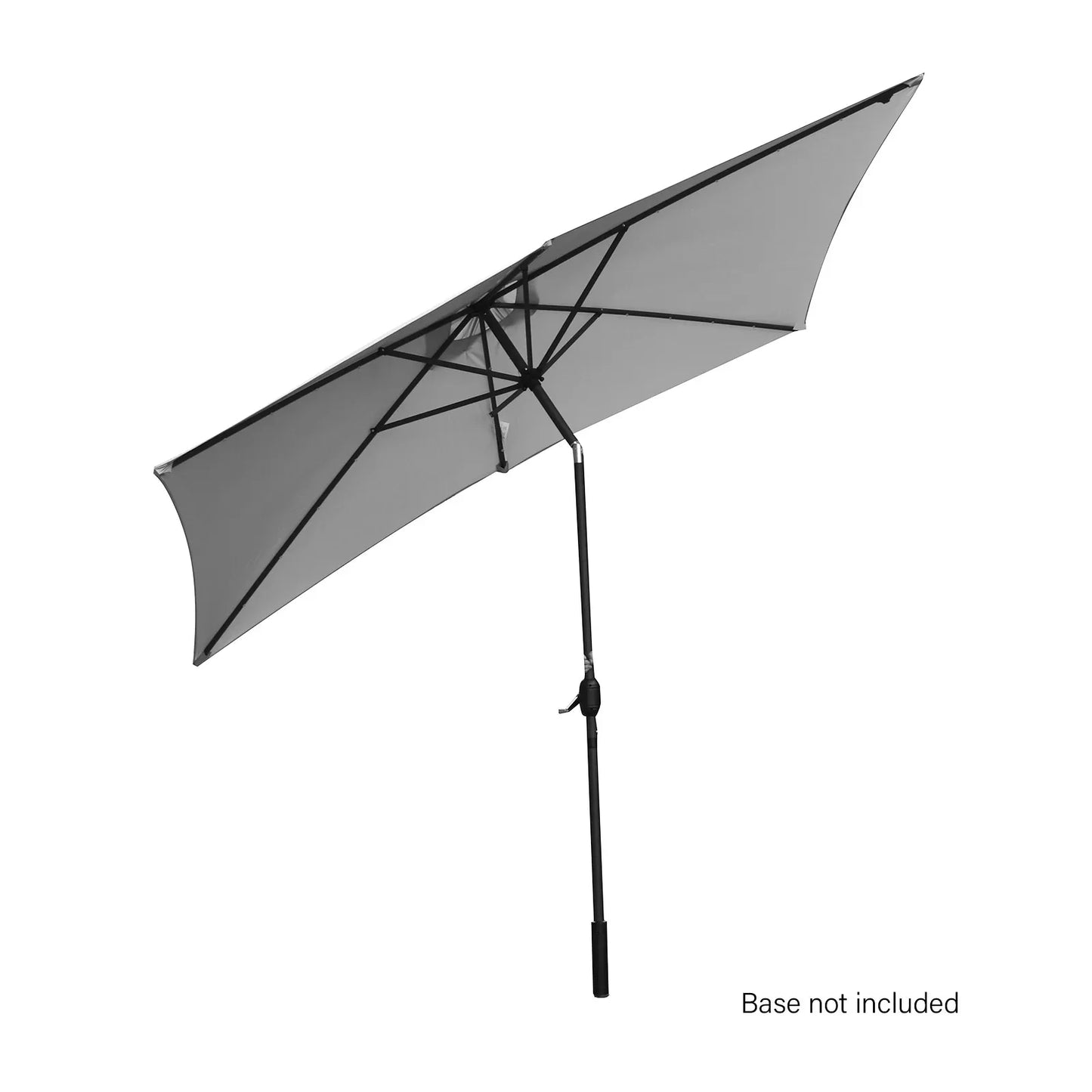Arcadia Furniture Umbrella 3 Metre Umbrella with Solar LED Lights Garden Yard - Grey - Mekamart Australia