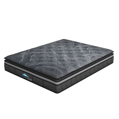 Cloud Zone Double Layer Euro Top Pocket Spring Mattress Plush Medium Firm 34cm - Single - Mekamart Australia