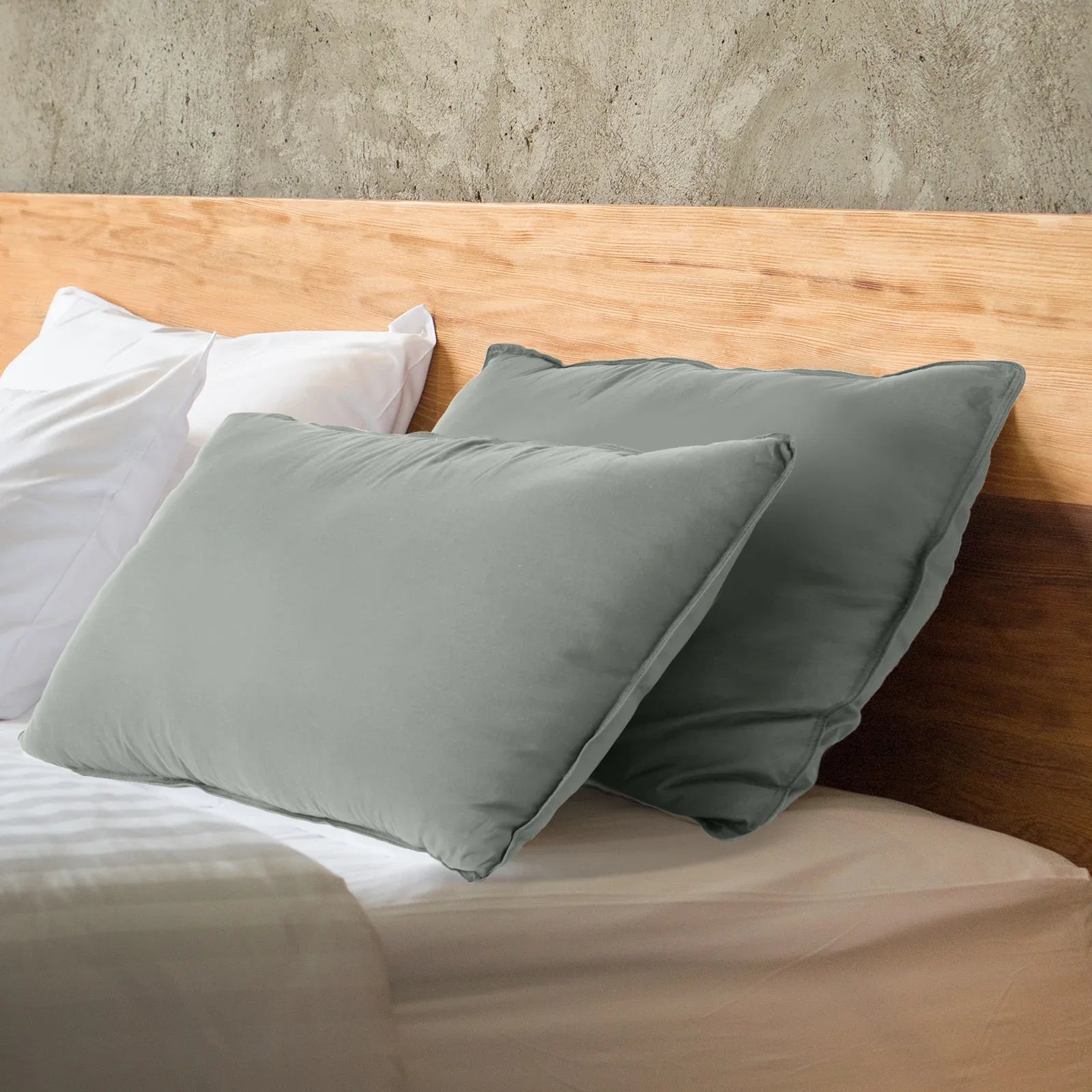 Royal Comfort Charcoal Bamboo Pillow Hotel Quality Luxury Twin Pack - Mekamart Australia