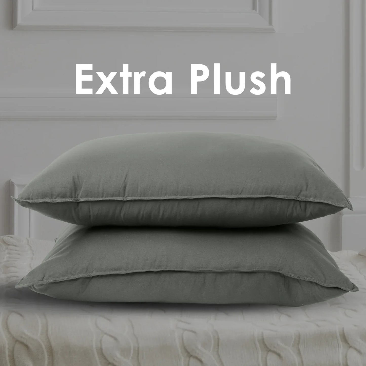 Royal Comfort Charcoal Bamboo Pillow Hotel Quality Luxury Twin Pack - Mekamart Australia