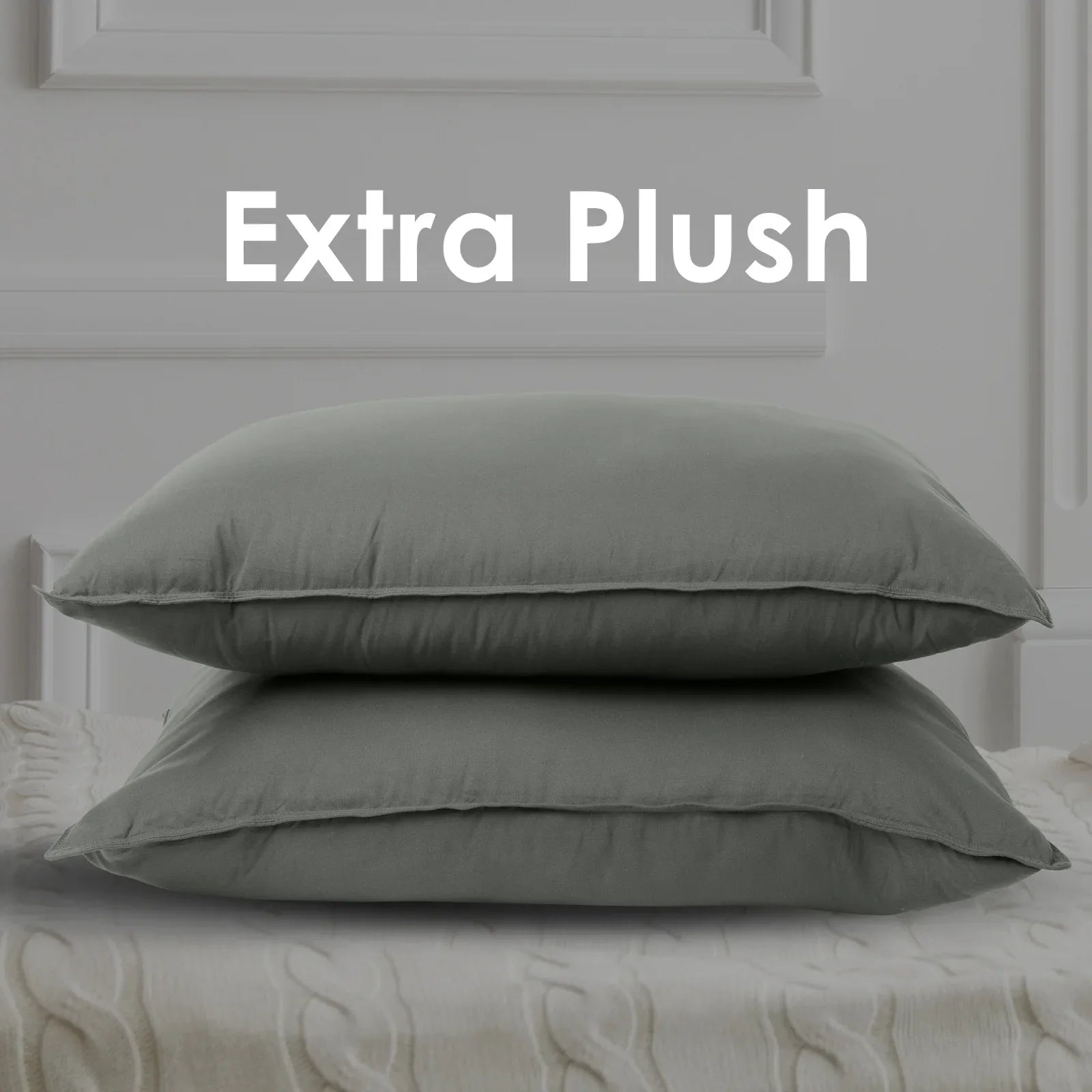 Royal Comfort Charcoal Bamboo Pillow Hotel Quality Luxury Twin Pack - Mekamart Australia