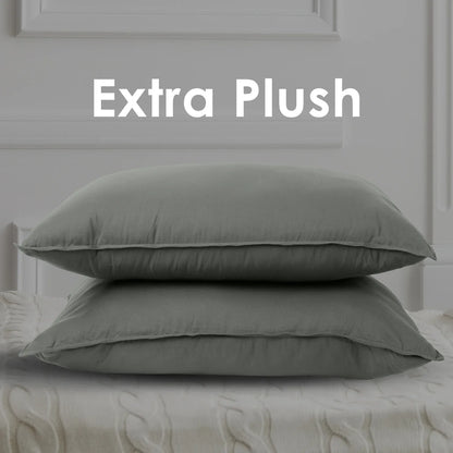 Royal Comfort Charcoal Bamboo Pillow Hotel Quality Luxury Twin Pack - Mekamart Australia