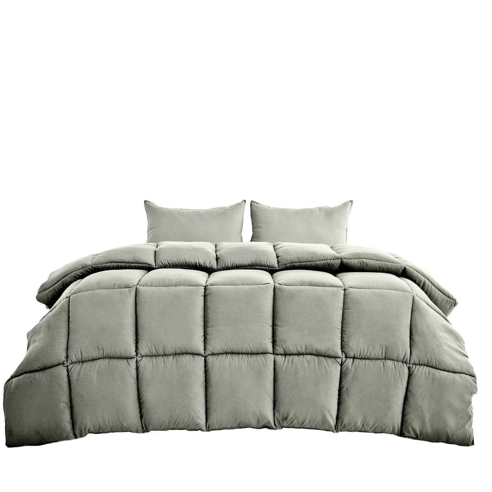 Royal Comfort 350GSM Charcoal Bamboo Quilt Luxury Bedding Duvet All Seasons - Double - Charcoal - Mekamart Australia