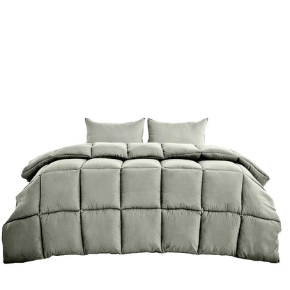 Royal Comfort 350GSM Charcoal Bamboo Quilt Luxury Bedding Duvet All Seasons - King - Charcoal - Mekamart Australia
