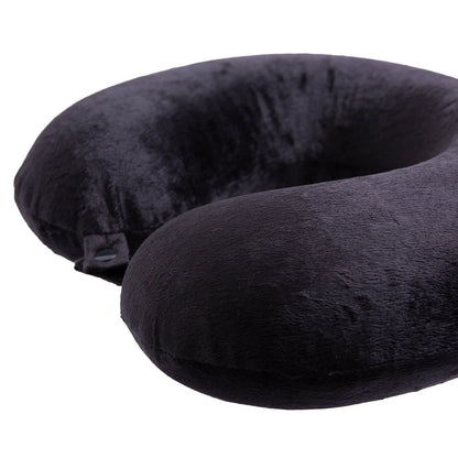 Milano Decor Memory Foam Travel Neck Pillow With Clip Cushion Support Soft Black - Mekamart Australia
