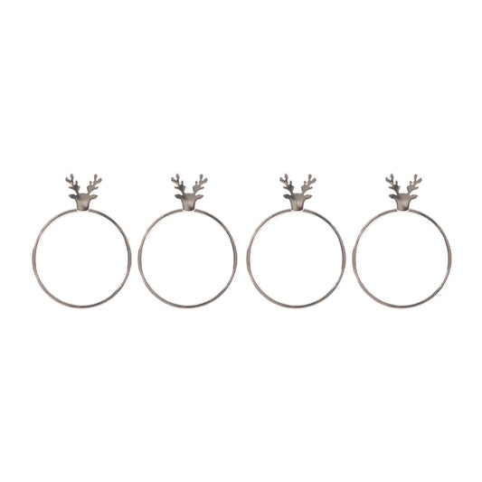 Bread and Butter Napkin Rings - Stag Head - 4 Pack - Mekamart Australia