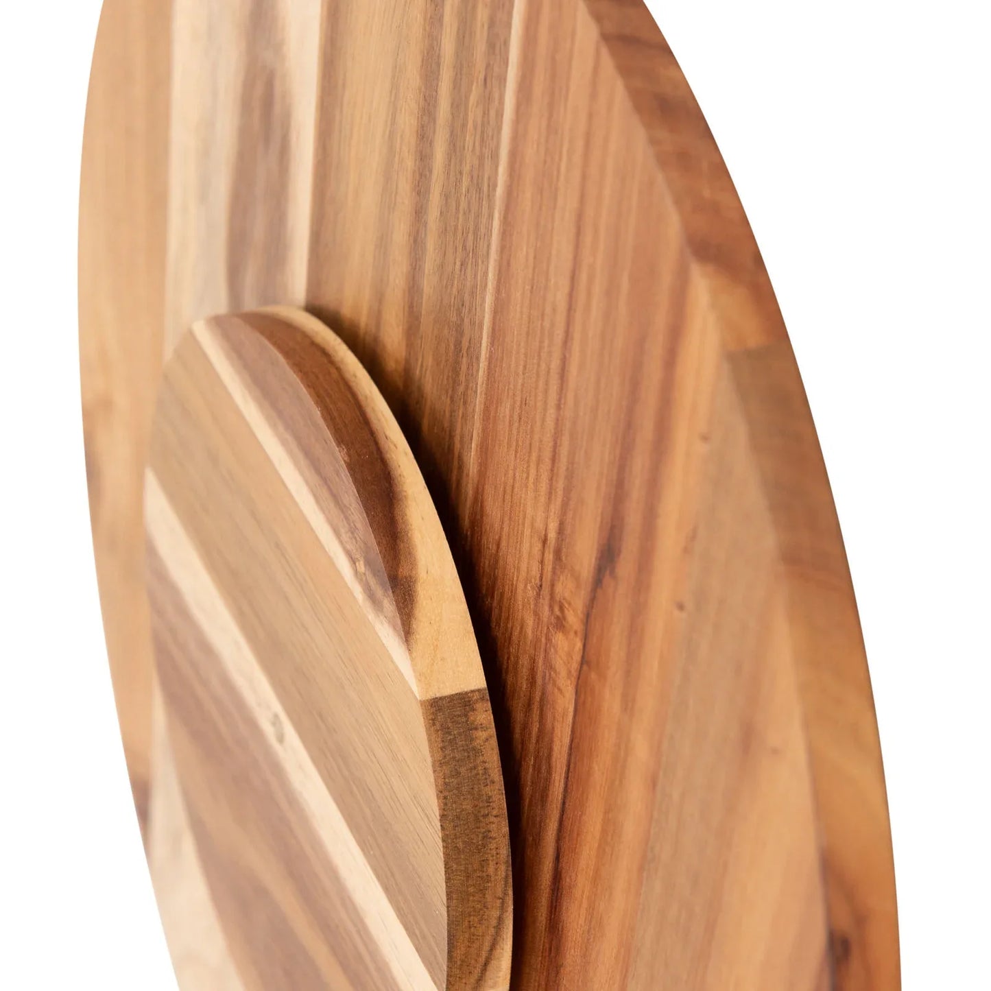 Bread and Butter 18 Inch Print Wooden Lazy Susan Tray - White Snowflake - Mekamart Australia