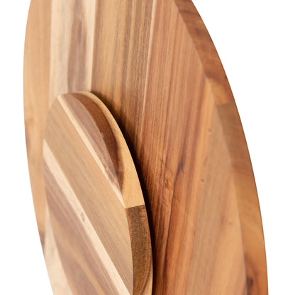 Bread and Butter 18 Inch Wooden Lazy Susan Tray - Wood Snowflake - Mekamart Australia