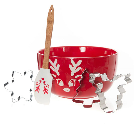 Bread and Butter Electroplate Icy Reindeer Mini Mix Bowl Set - Mekamart Australia