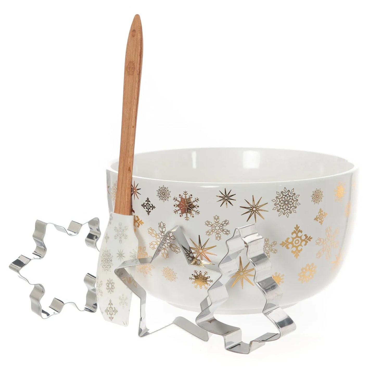 Bread and Butter Electroplate Snowflake Mini Mix Bowl Set - Gold - Mekamart Australia