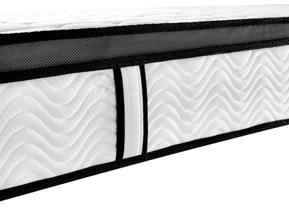 Ergopedic Mattress 5 Zone Latex Pocket Spring Mattress In A Box 30cm - Queen - White Grey Black - Mekamart Australia