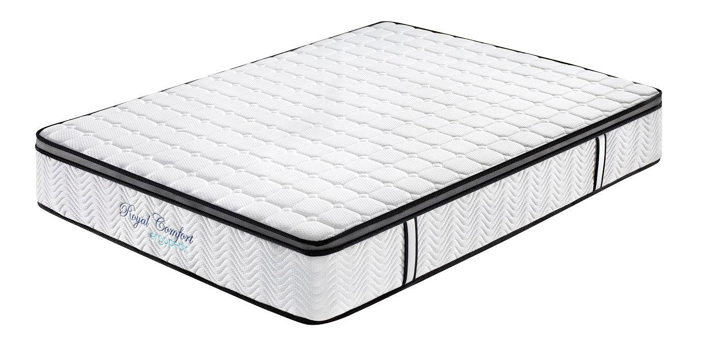 Ergopedic Mattress 5 Zone Latex Pocket Spring Mattress In A Box 30cm - Queen - White Grey Black - Mekamart Australia