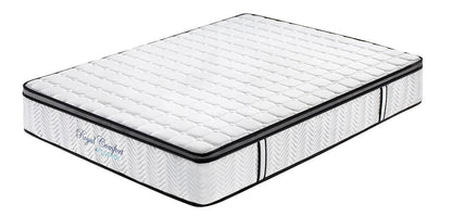 Ergopedic Mattress 5 Zone Latex Pocket Spring Mattress In A Box 30cm - Queen - White Grey Black - Mekamart Australia