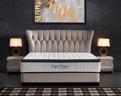 Ergopedic Mattress 5 Zone Latex Pocket Spring Mattress In A Box 30cm - Queen - White Grey Black - Mekamart Australia