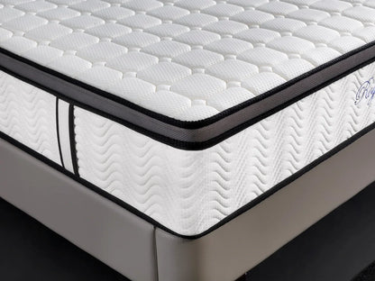 Ergopedic Mattress 5 Zone Latex Pocket Spring Mattress In A Box 30cm - Queen - White Grey Black - Mekamart Australia