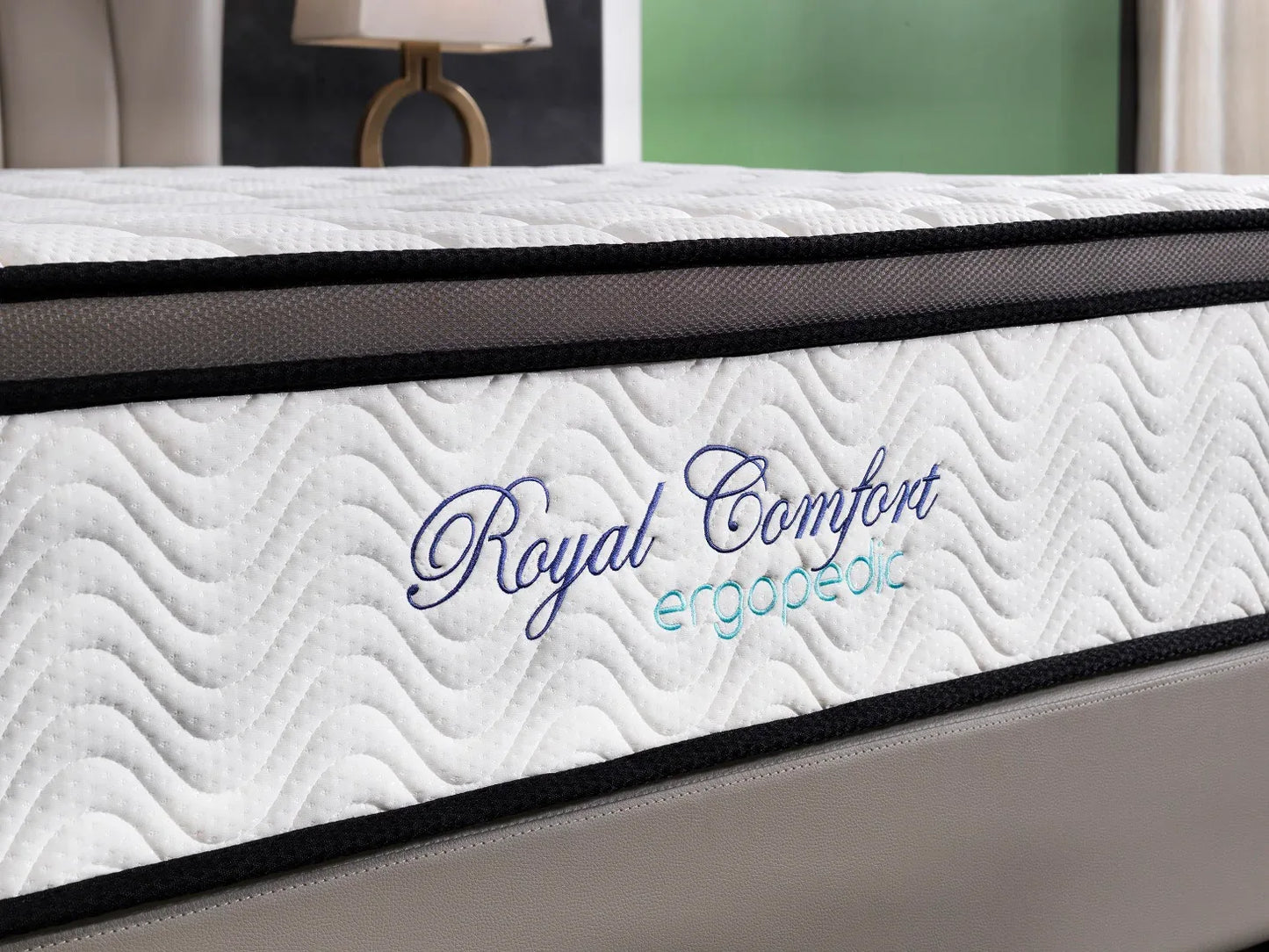 Ergopedic Mattress 5 Zone Latex Pocket Spring Mattress In A Box 30cm - Queen - White Grey Black - Mekamart Australia