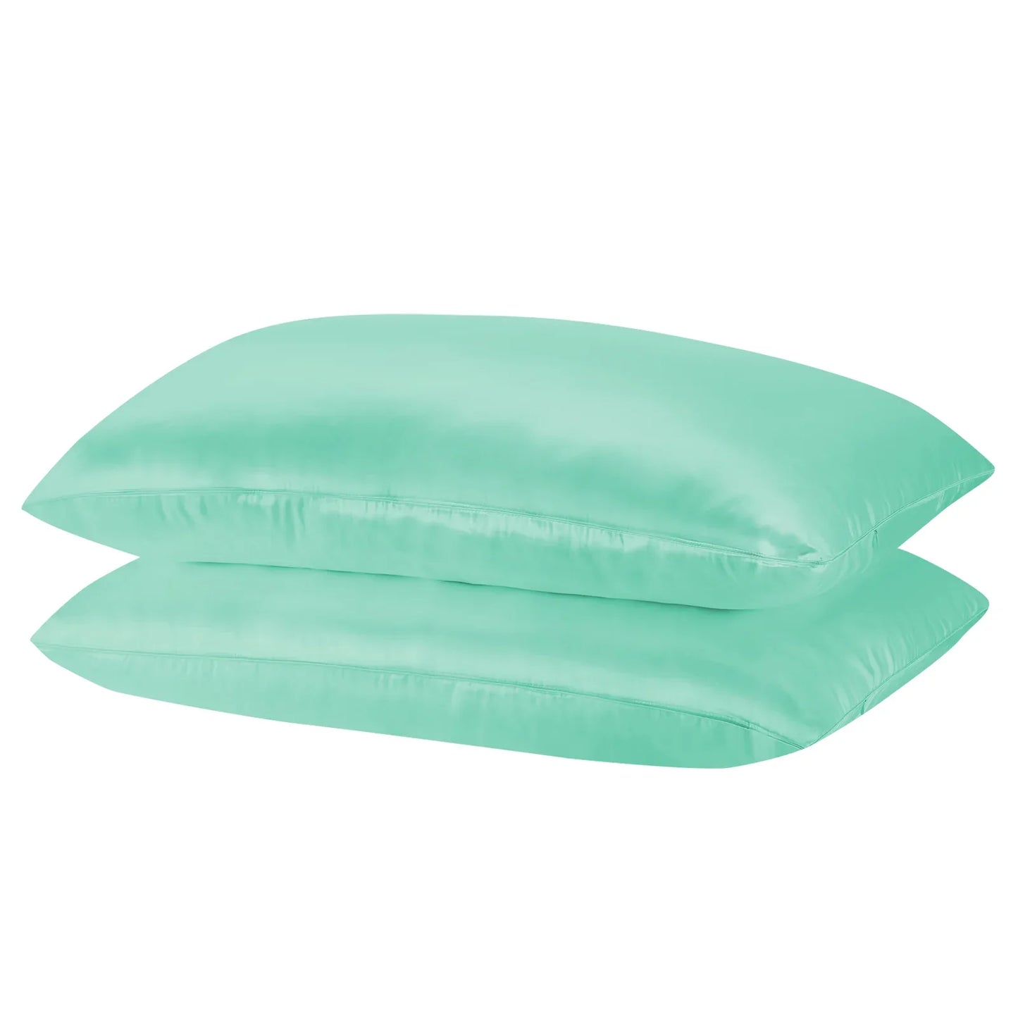 Royal Comfort Mulberry Soft Silk Hypoallergenic Pillowcase Twin Pack 51 x 76cm - Mint - Mekamart Australia