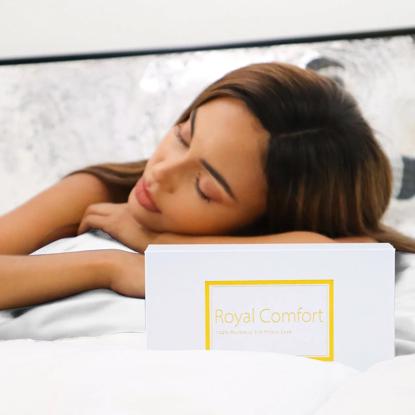 Royal Comfort Pure Silk Pillow Case 100% Mulberry Silk Hypoallergenic Pillowcase - Silver - Mekamart Australia