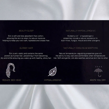 Royal Comfort Pure Silk Pillow Case 100% Mulberry Silk Hypoallergenic Pillowcase - Silver - Mekamart Australia