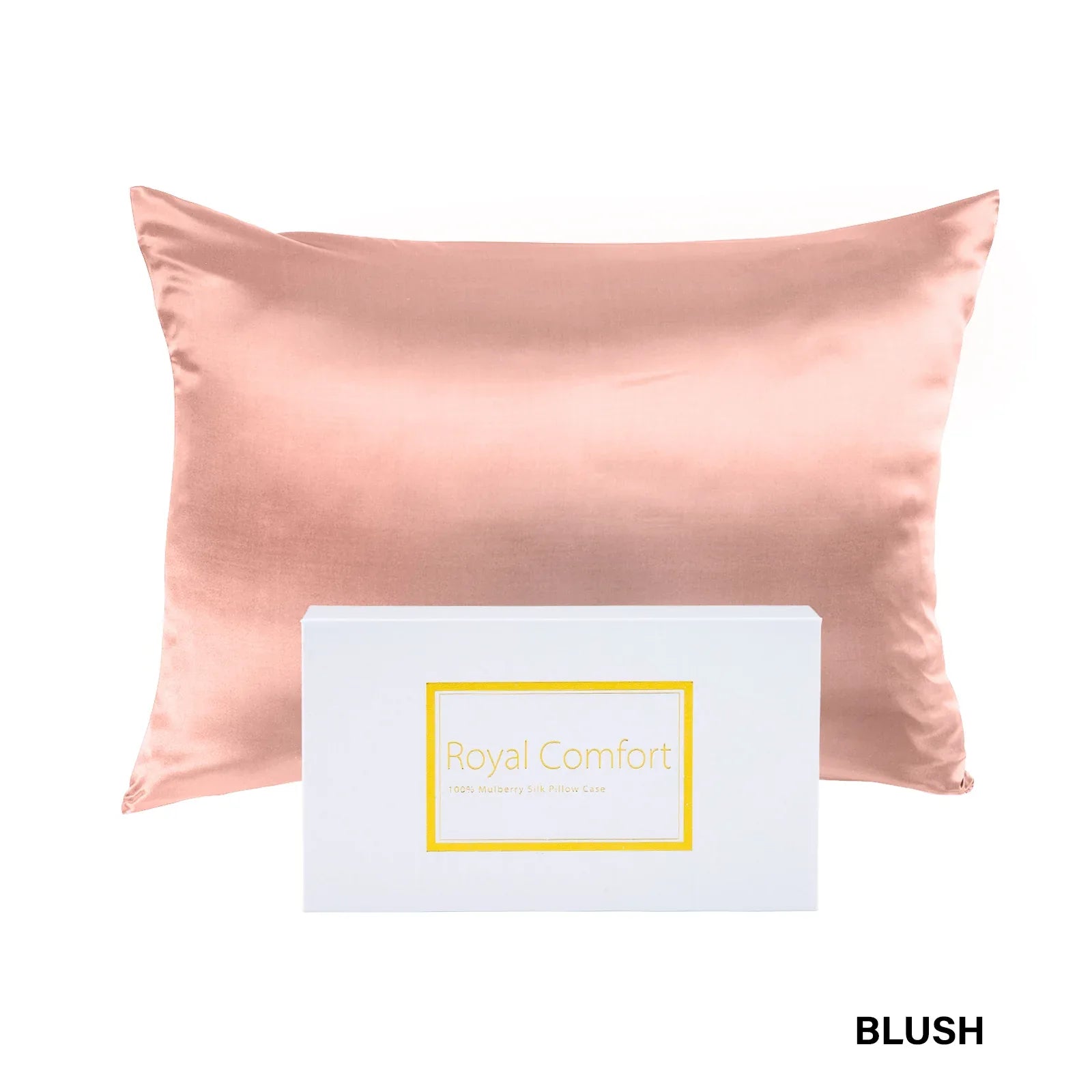 Royal Comfort Pure Silk Pillow Case 100% Mulberry Silk Hypoallergenic Pillowcase - Blush - Mekamart Australia