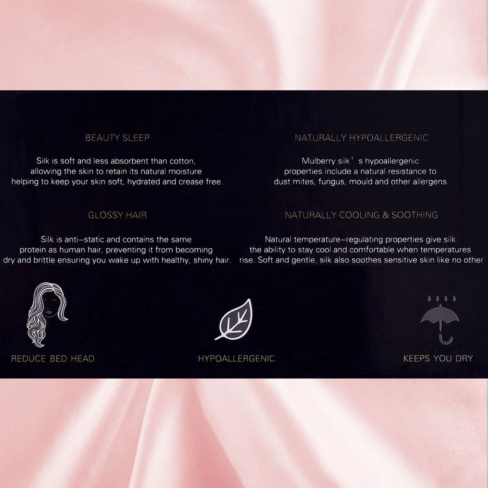 Royal Comfort Pure Silk Pillow Case 100% Mulberry Silk Hypoallergenic Pillowcase - Blush - Mekamart Australia