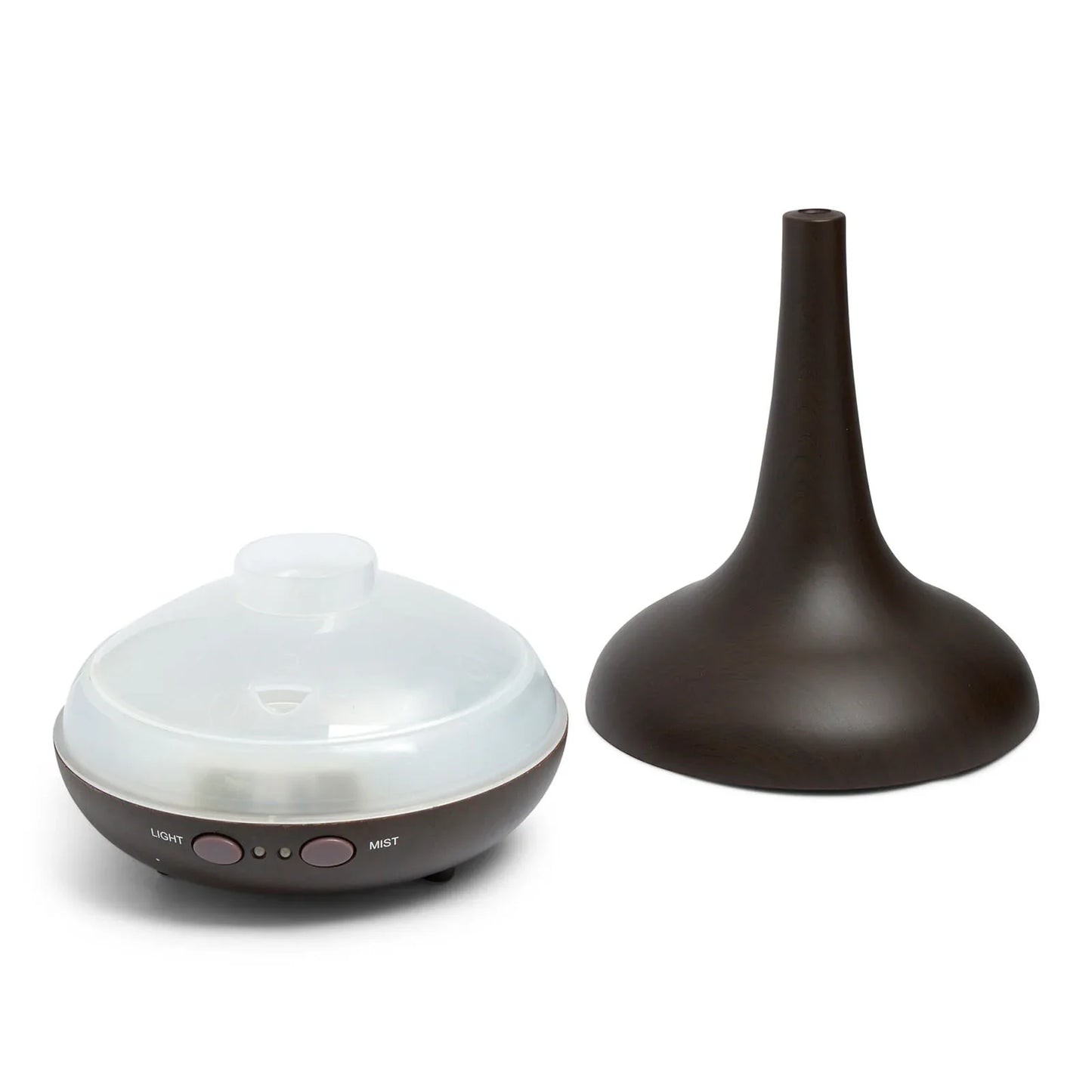 Essential Oil Diffuser Ultrasonic Humidifier Aromatherapy LED Light 200ML 3 Oils - Dark Wood Grain - Mekamart Australia