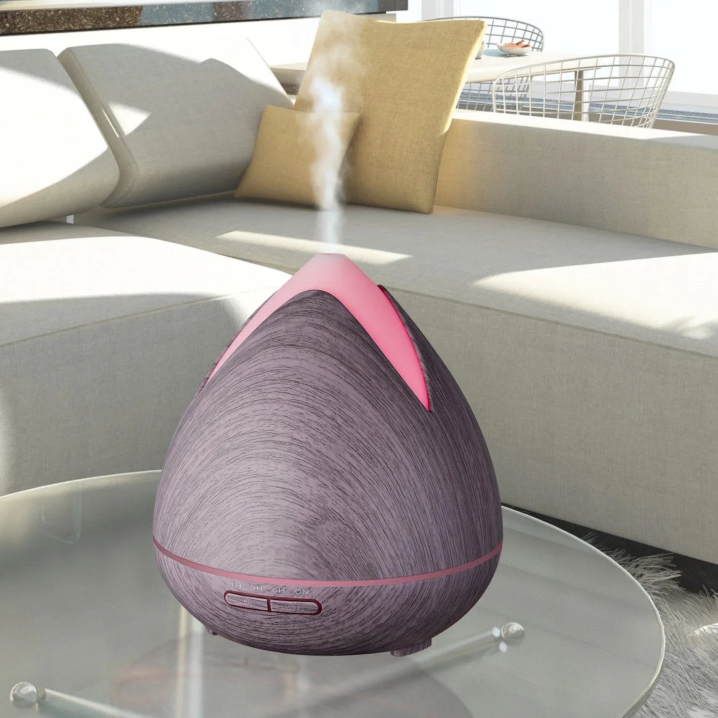 Essential Oils Ultrasonic Aromatherapy Diffuser Air Humidifier Purify 400ML - Violet - Mekamart Australia