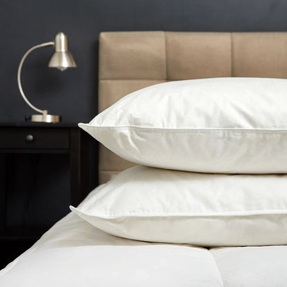 Goose Feather & Down Quilt 500GSM + Goose Feather and Down Pillows 2 Pack Combo - Single - White - Mekamart Australia