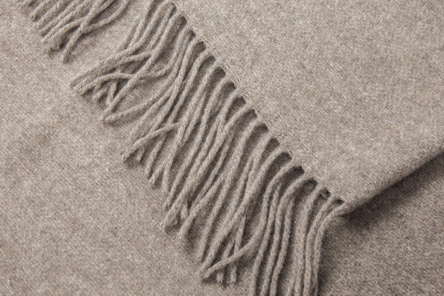 Chiswick Throw - Merino Wool/Cashmere - Stone - Mekamart Australia