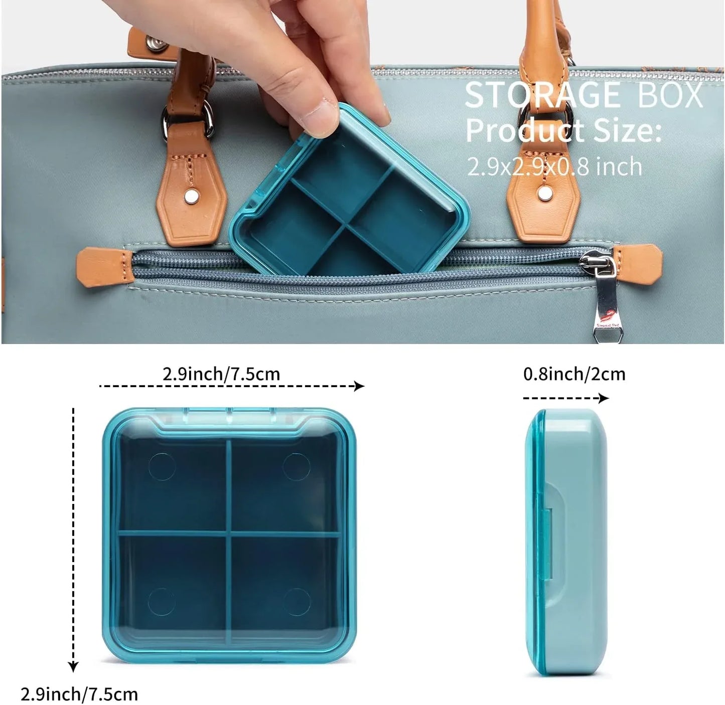 Portable Combination Medicine Box (Coffee/Large) - Mekamart Australia