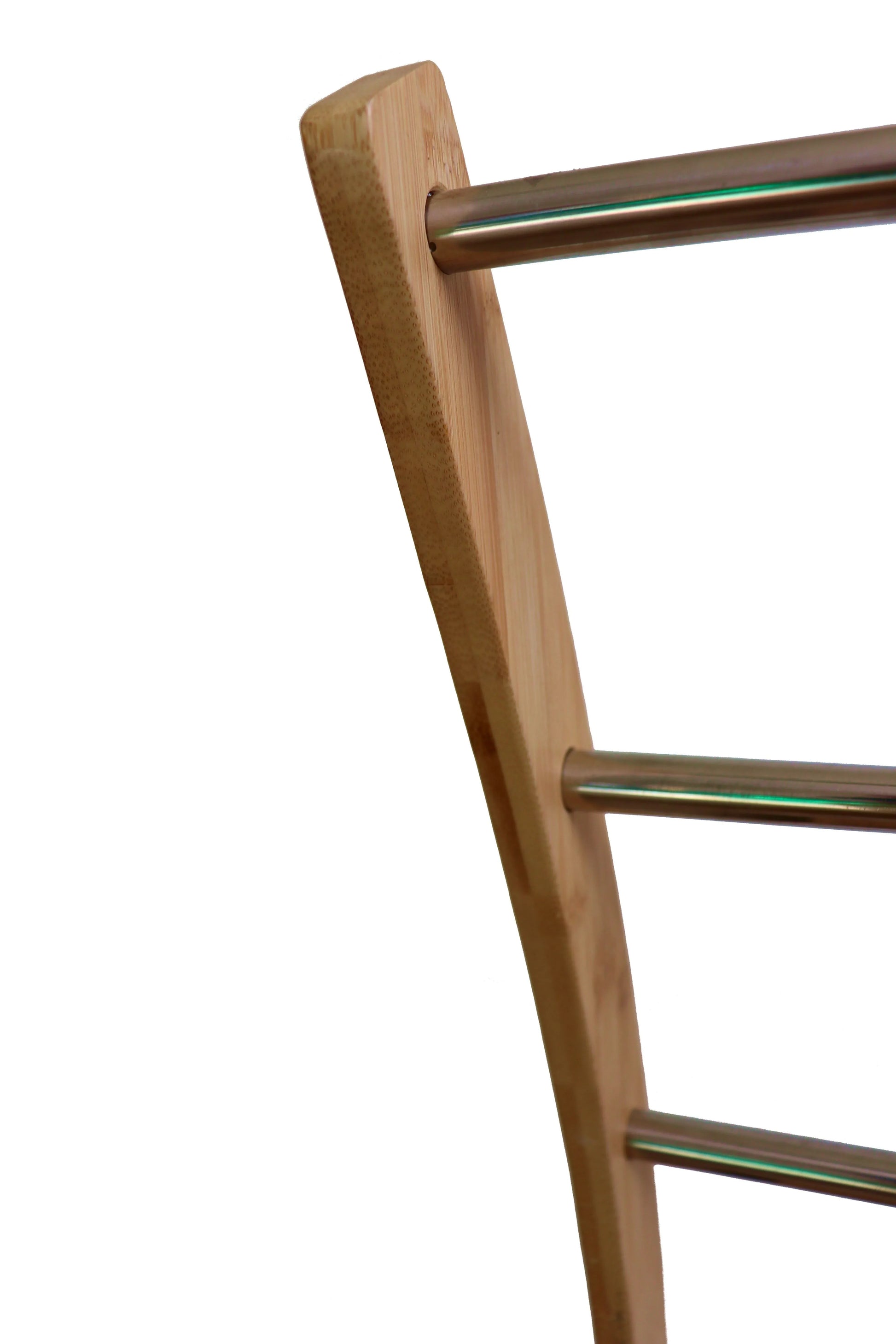 Bamboo Towel Bar Metal Holder Rack 3-Tier Freestanding and Bottom shelf for Bathroom - Mekamart Australia