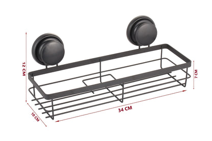 2 Pack Rectangular Corner Shower Caddy Shelf Basket Rack with Premium Vacuum Suction Cup No-Drilling for Bathroom and Kitchen - Mekamart Australia