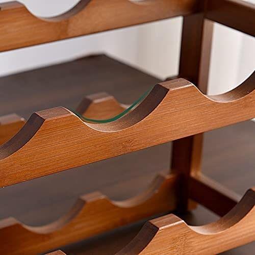 3-layer Bamboo Wine Storage Rack (12 bottles) - Mekamart Australia