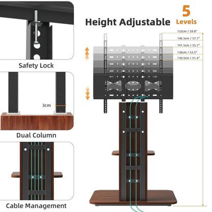 Adjustable Wood TV Stand for 32-65 Inch LCD LED - Mekamart Australia