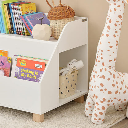 Kids Storage Bookcase 3 Compartments, White - Mekamart Australia